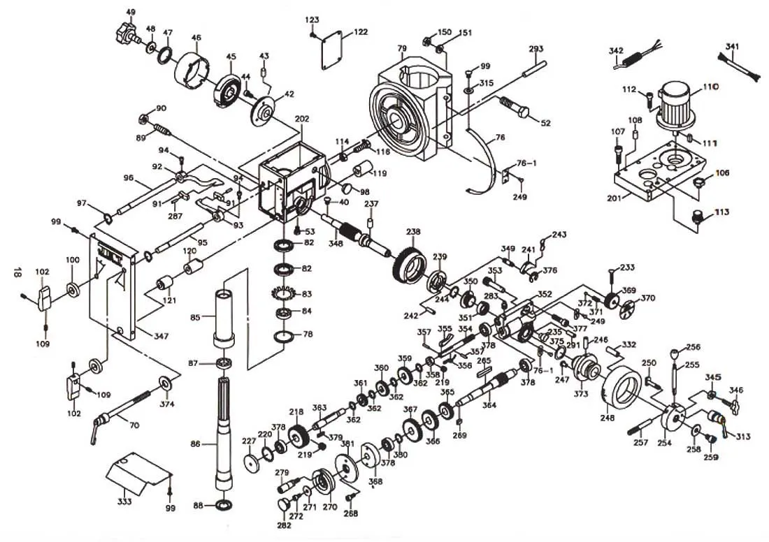 20" Geared Head Tapping Drill Press with Power Downfeed - 230V | GHD-20PFT