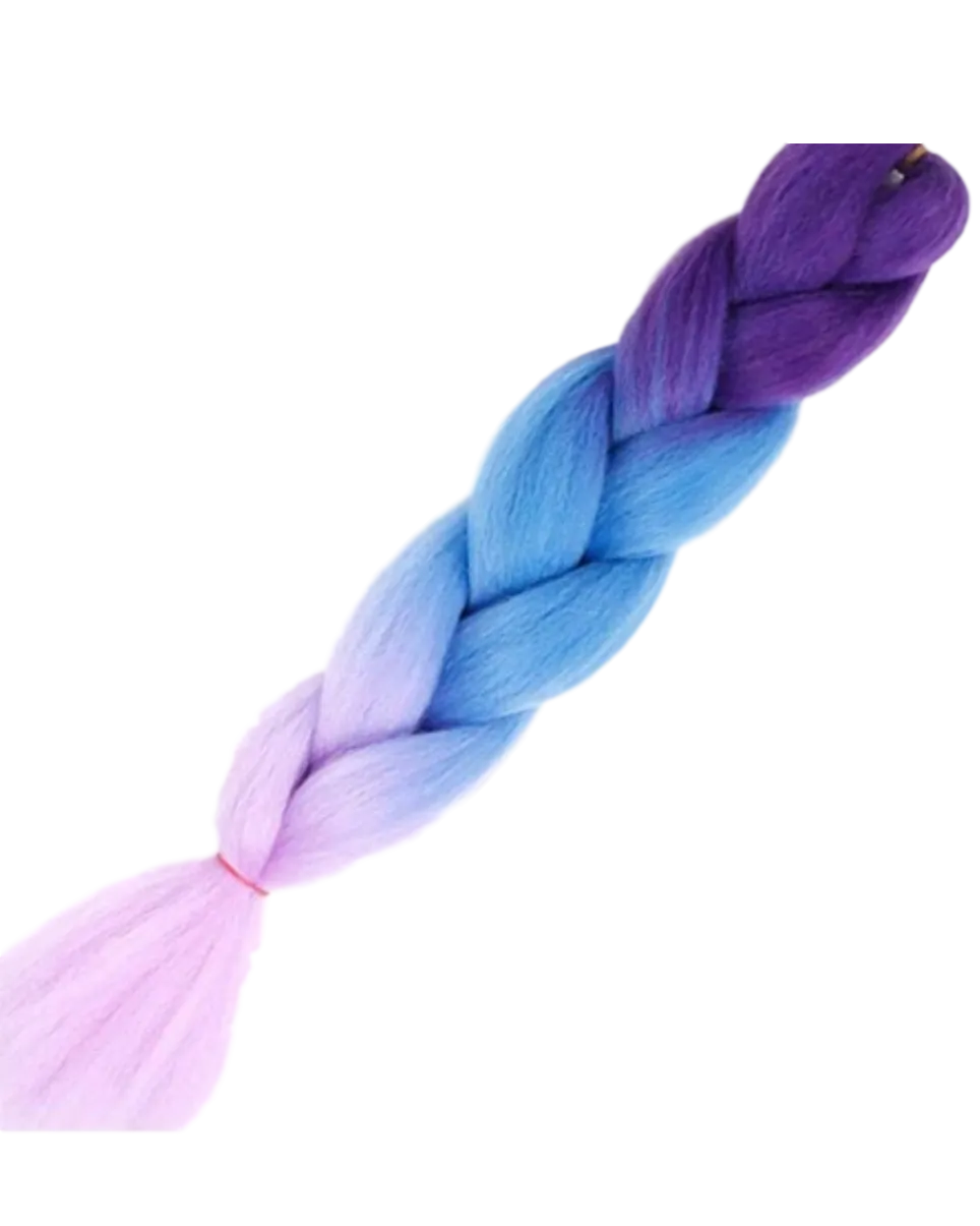 24" Ombre Purple/Blue/Lilac Braiding Hair Extensions