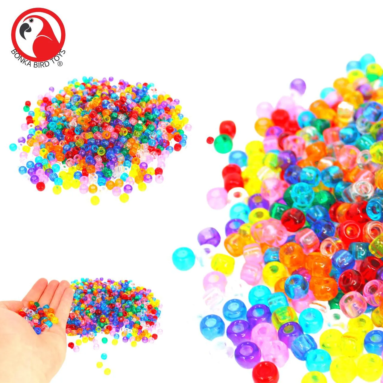 2826 PK 900 Translucent Pony Beads