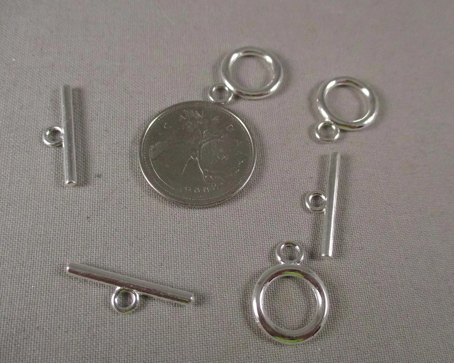 50% OFF!! Toggle Clasp Silver Tone (14mm) 10 sets (1825)