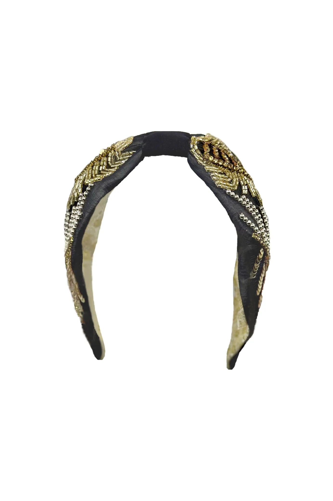 Abella Embellished Headband Charcoal