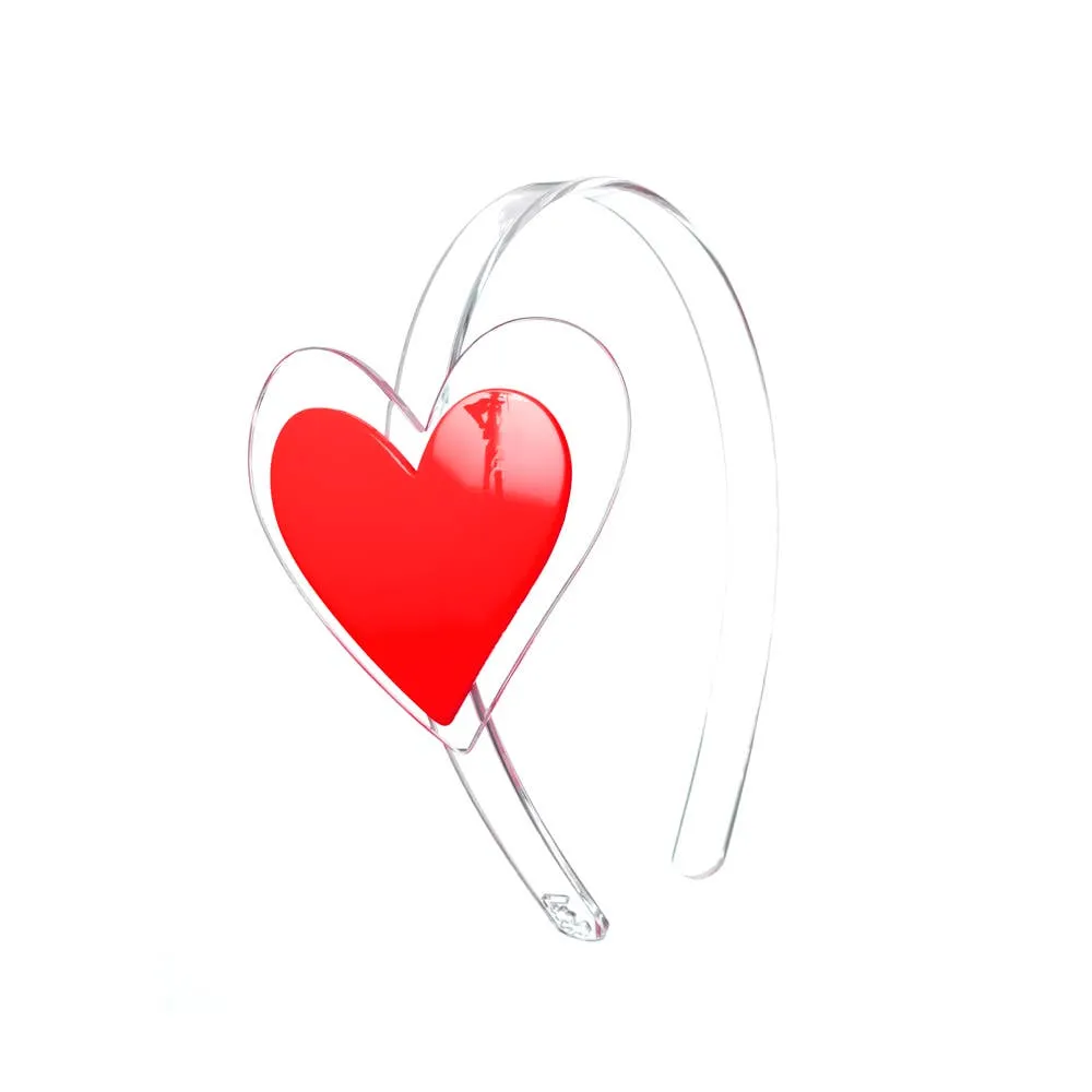 Agatha Red Heart Headband