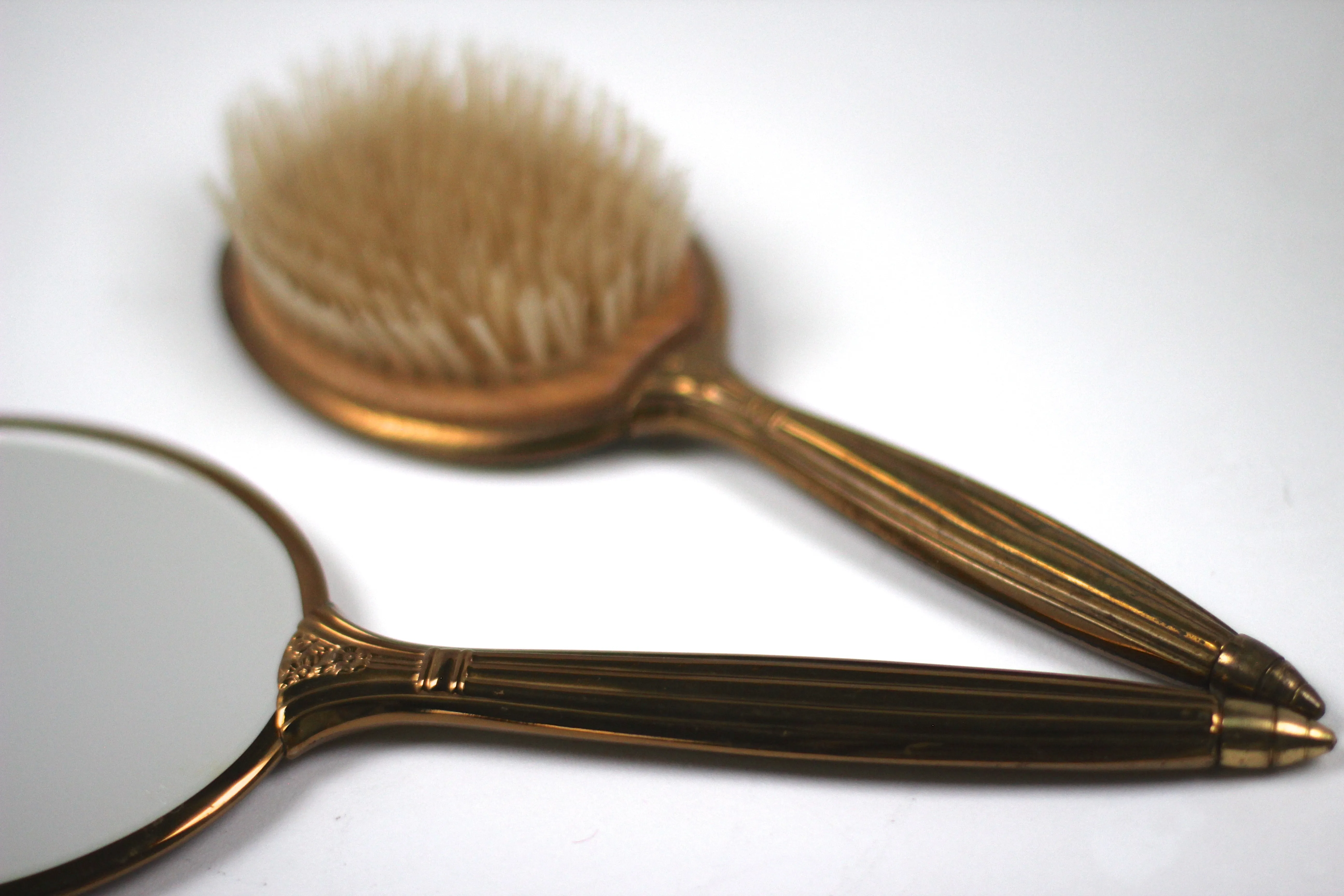 Antique Rosebud Blue Vanity Set