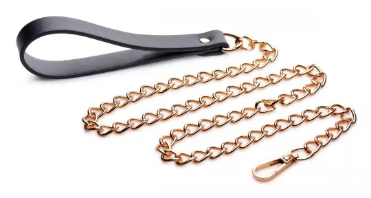 Black and Gold Collar and Leash Set