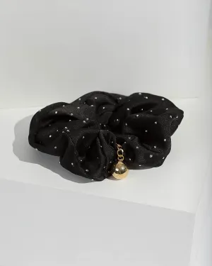 Black Ball Detail Scrunchie