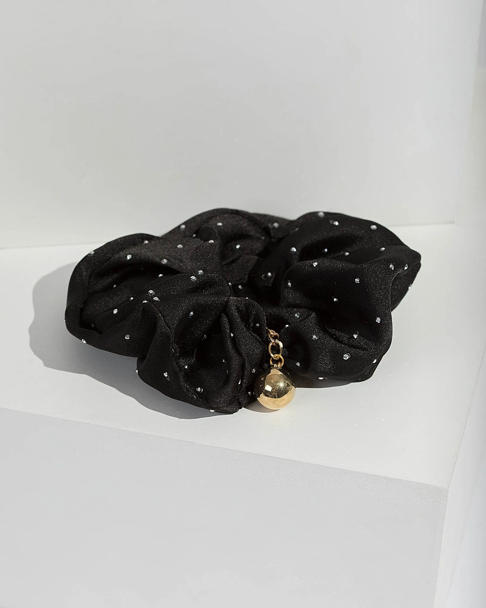 Black Ball Detail Scrunchie