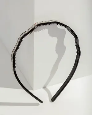 Black Crystal Detail Swirl Headband