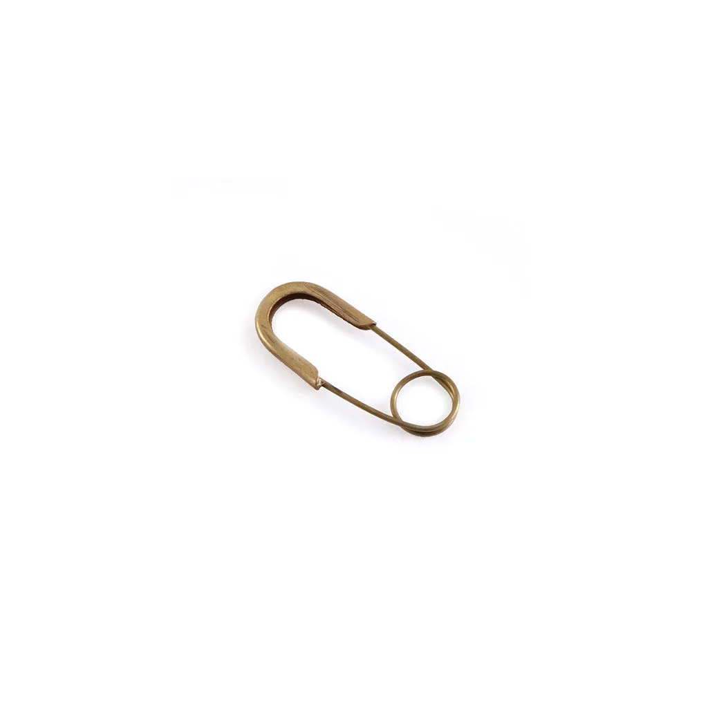 Brass Safety Pins, Set of 6