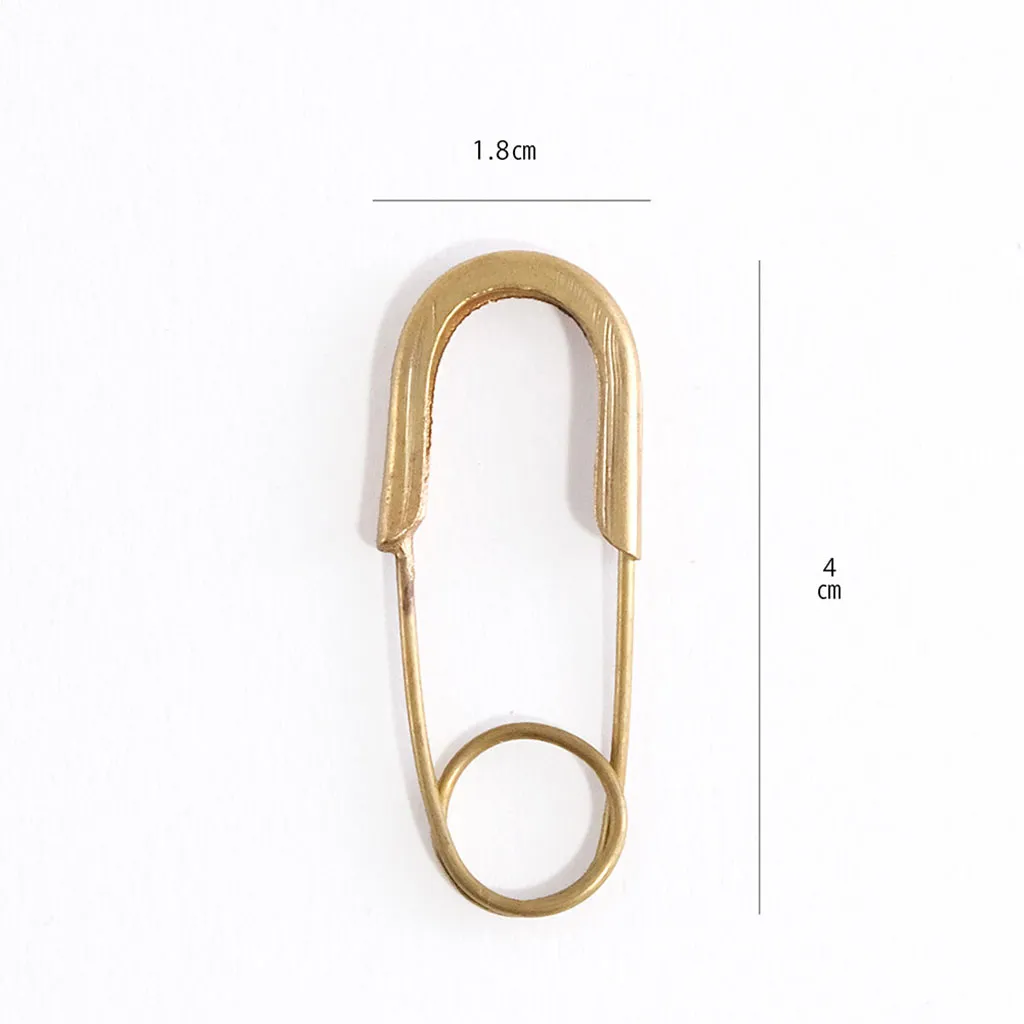 Brass Safety Pins, Set of 6