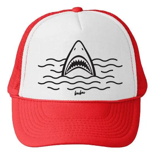 Bubu - Shark White/Red Trucker Hat