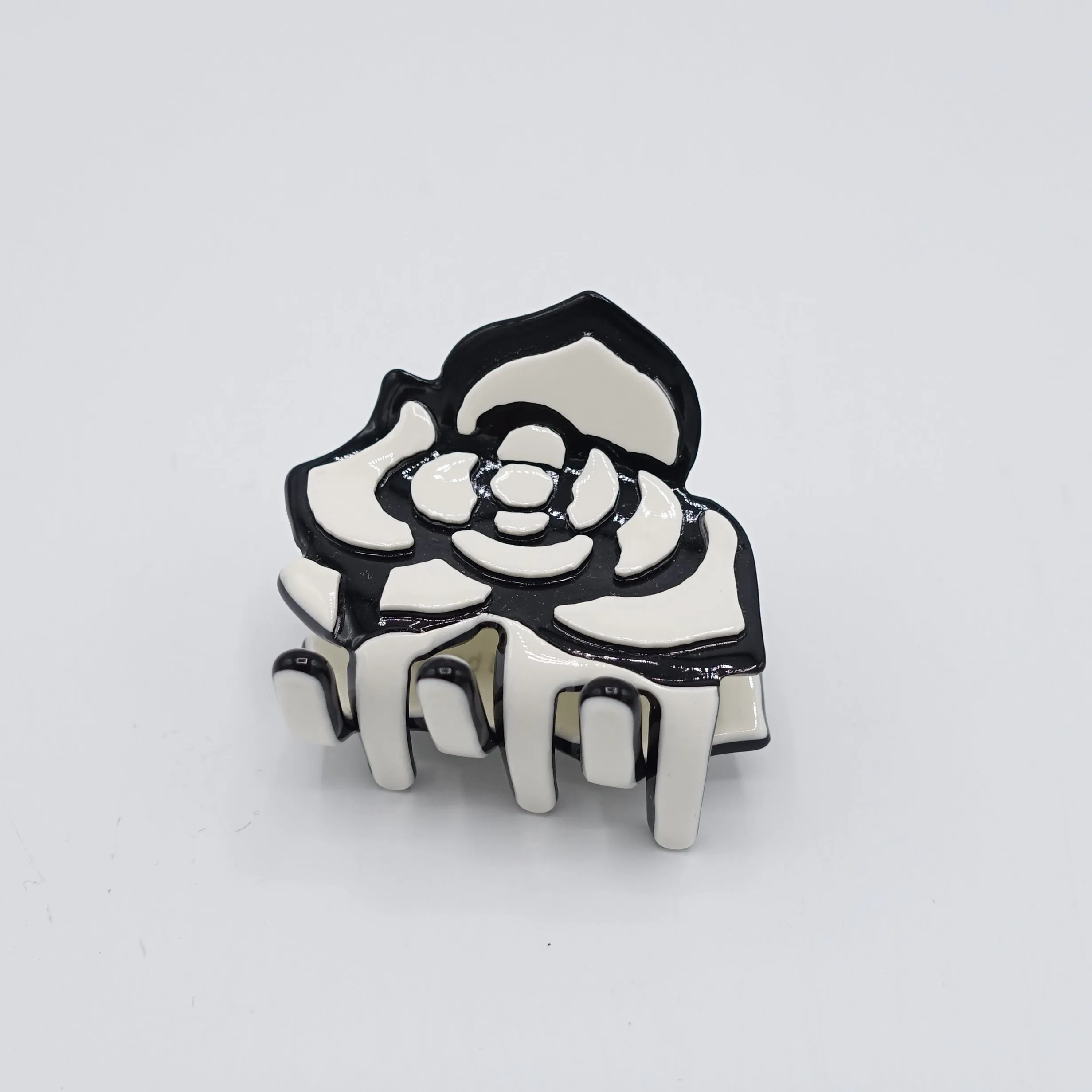 cellulose flower hair claw, rose hair claw for women