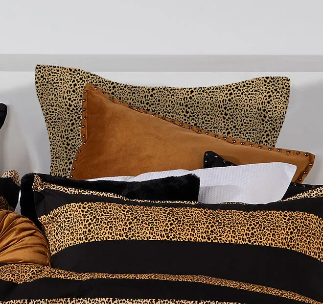 Cheetah Quilt Cover Set Range Black