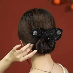 Chic Hair Bun Maker with Bowknot Decoration for Women