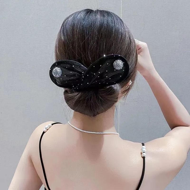 Chic Hair Bun Maker with Bowknot Decoration for Women