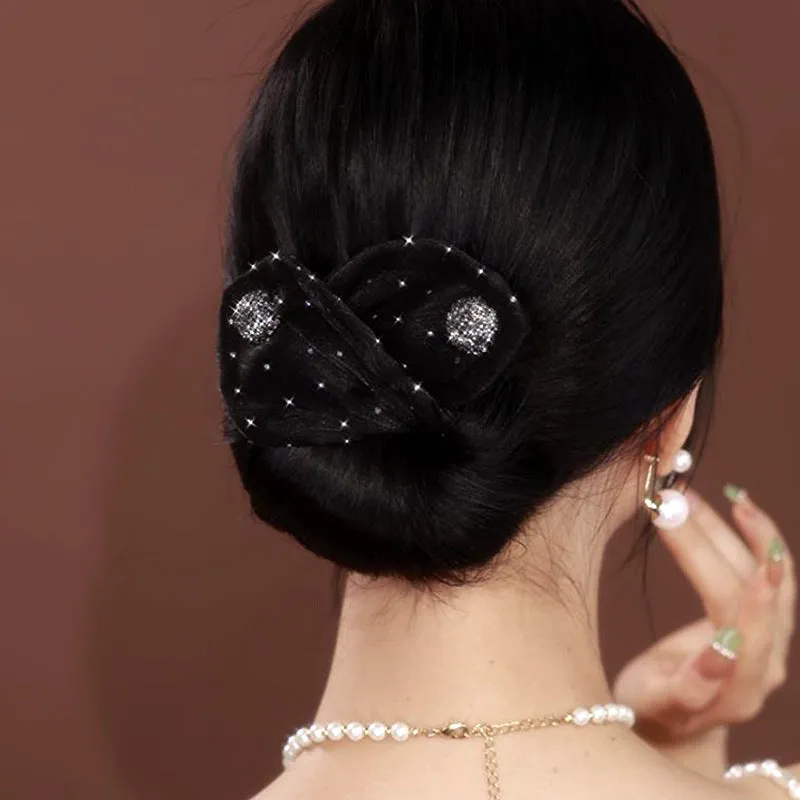 Chic Hair Bun Maker with Bowknot Decoration for Women