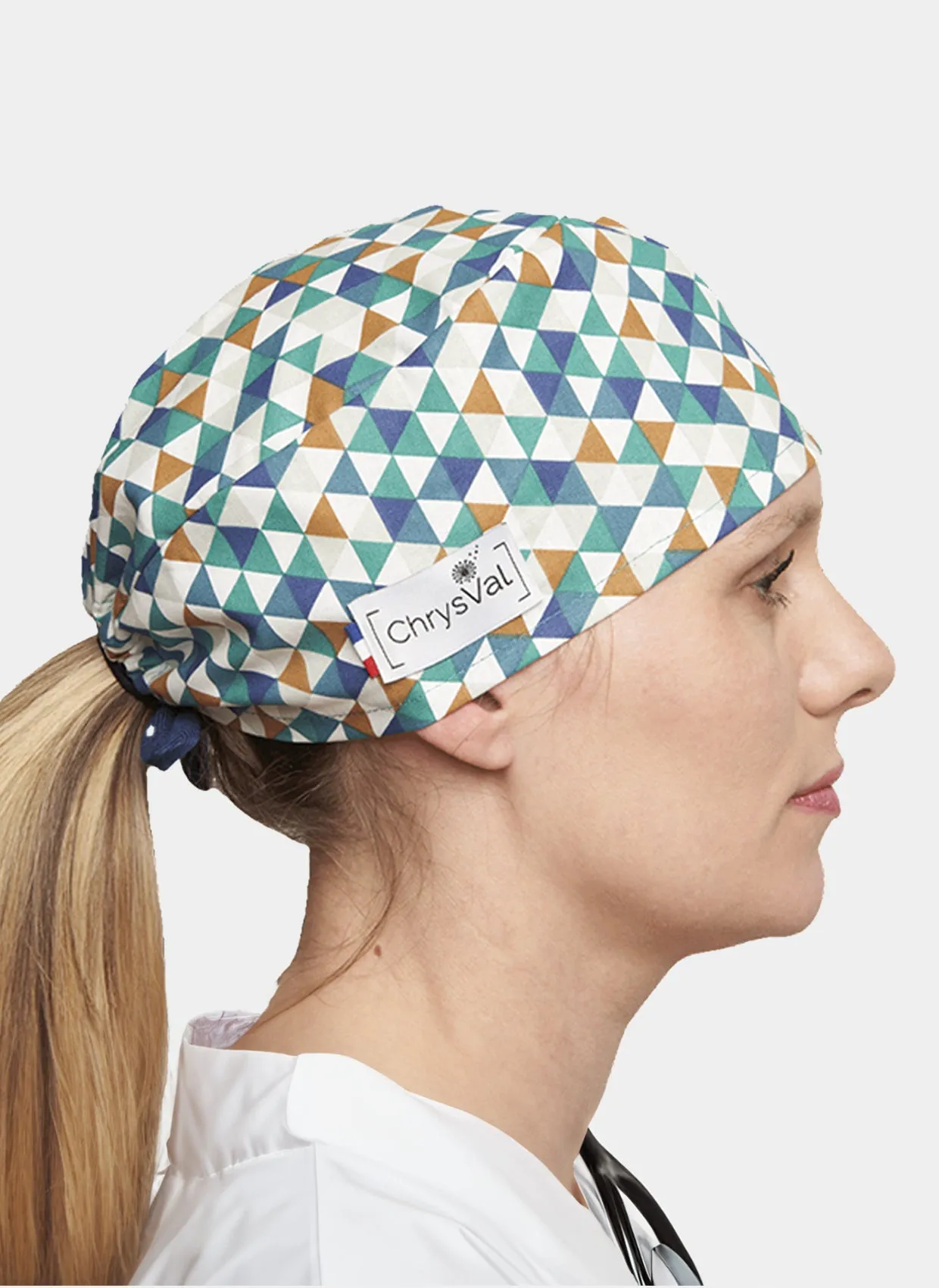 ChrysVal Short Scrub Hat - Scandinavian Blue