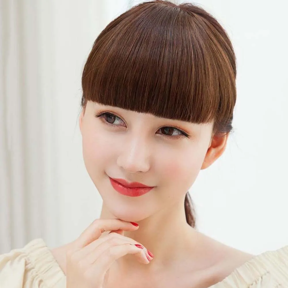Clip-On Natural Look Synthetic Hair Bangs