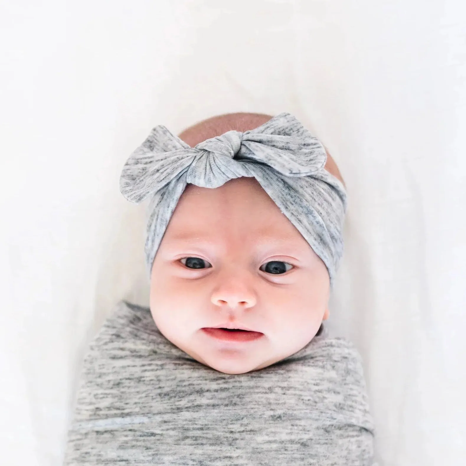 Copper Pearl Adjustable Knit Headband - Asher Grey
