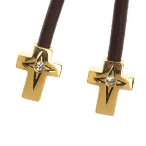 Cross 'Believer' in Gold with Crystal Accent