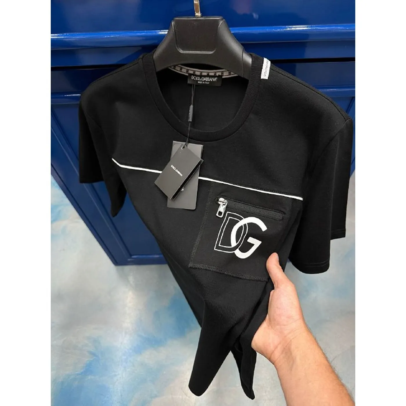DG Logo Print Black Tshirt