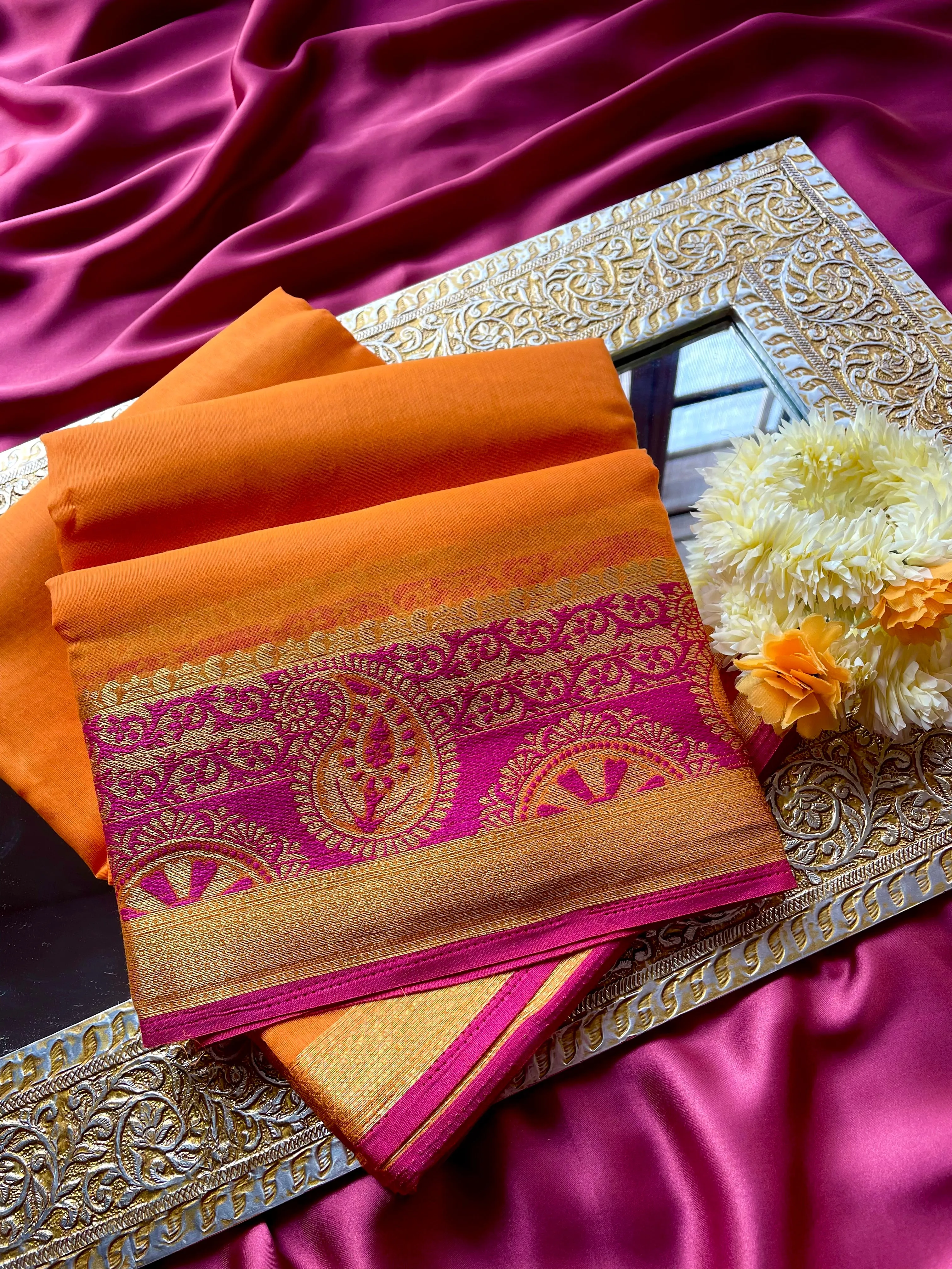 Dholki Cotton Silk: Paan Banaras