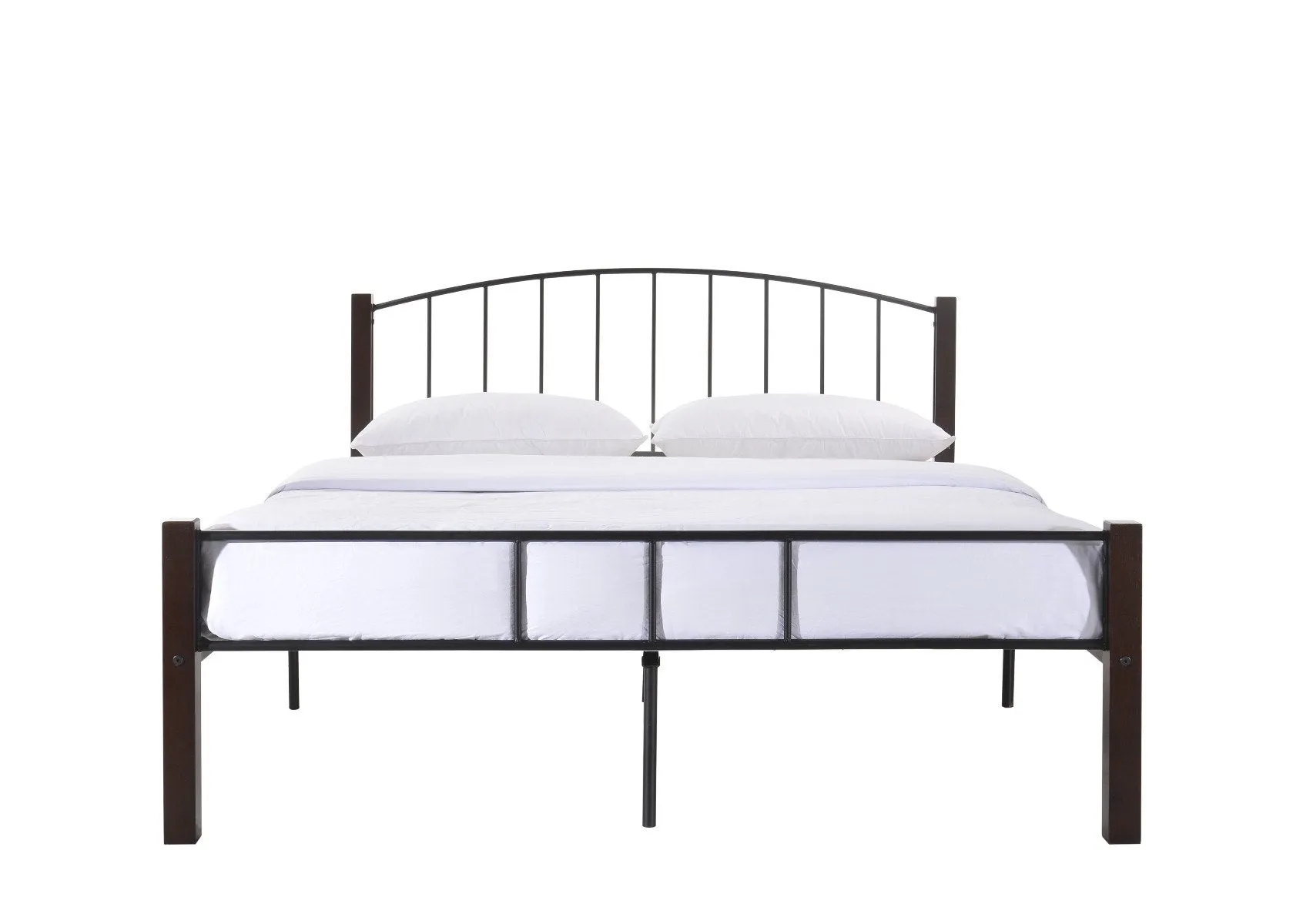 Double Bed frame w/ solidwood post in Black   Wenge