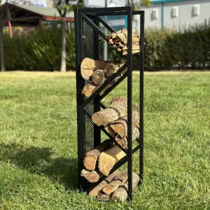 Elegant Metal Wood Storage