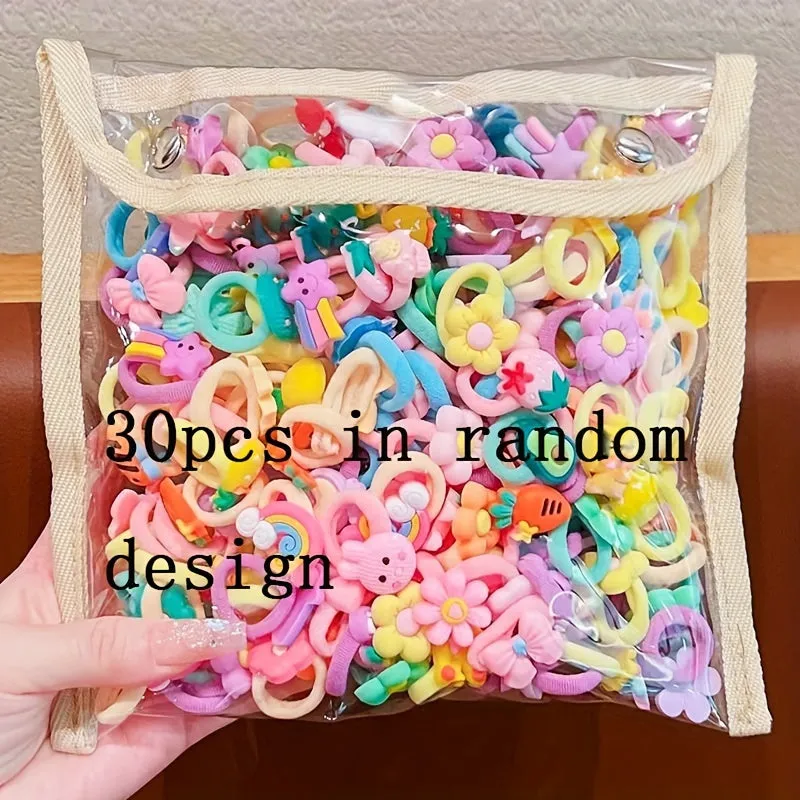 Girls Cartoon Hair Bands  Rainbow Bow Flower Fruit Design