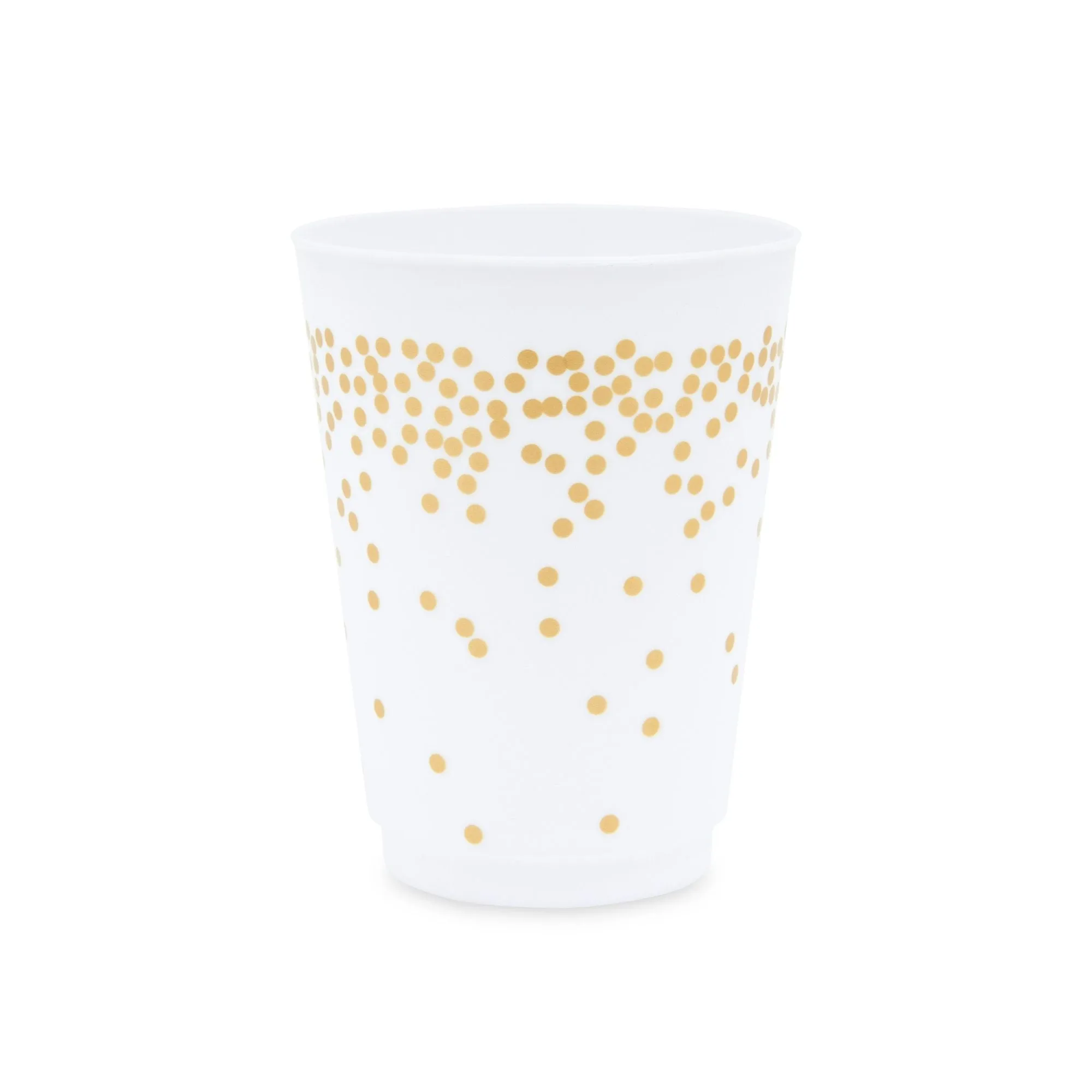 Gold Polka Dot Plastic Party Cups (16 oz, 16 Pack)