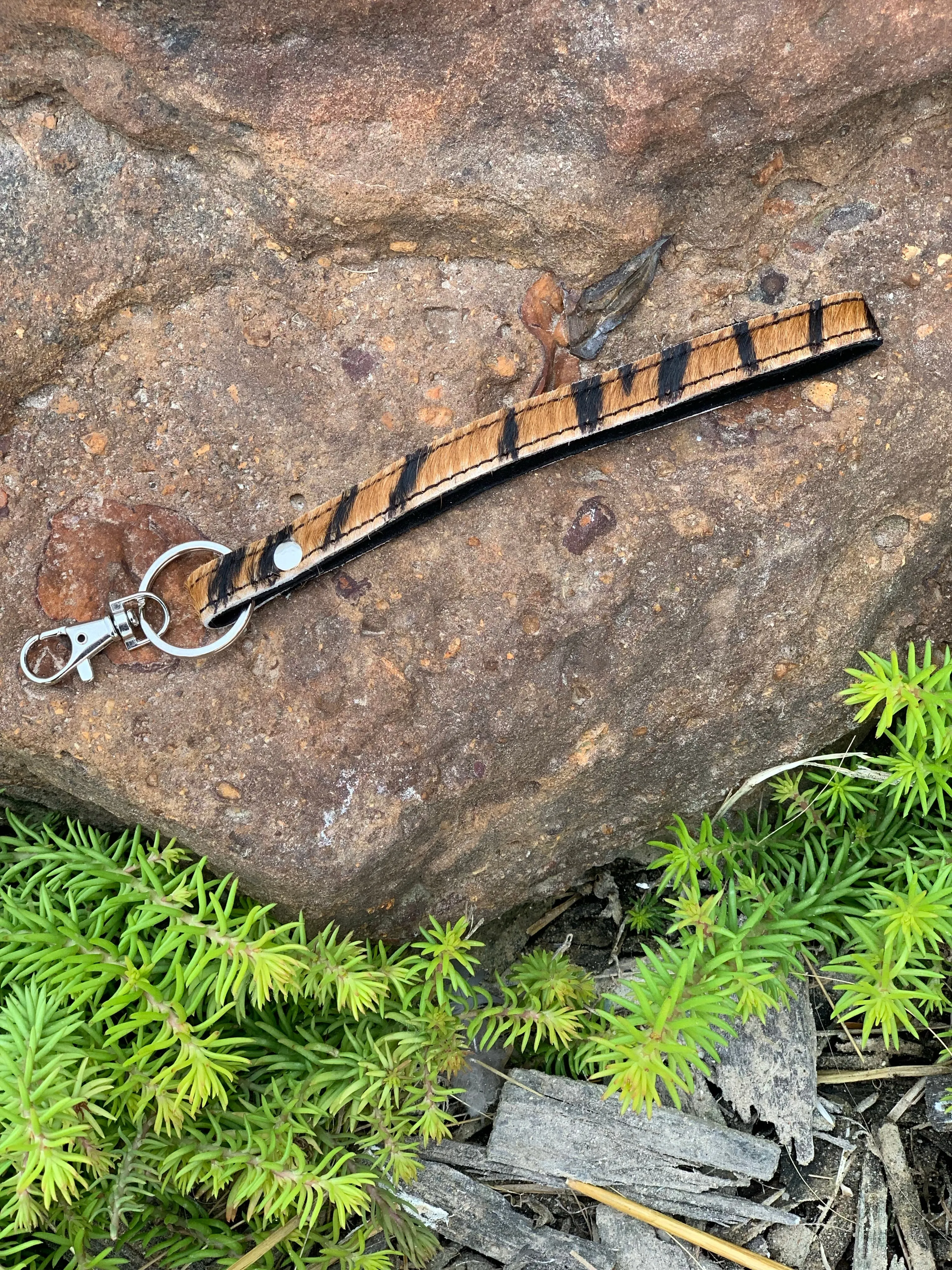 Leather Wristlet Keychain