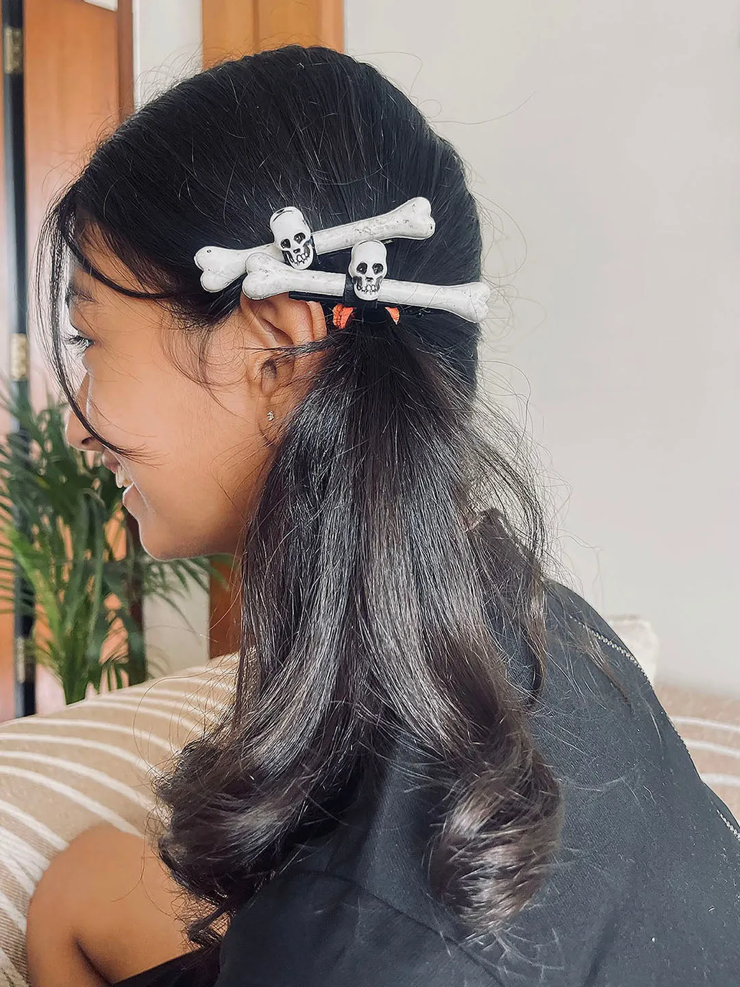 Little Surprise Box Skull & Bone Unique Hair Clip & Hair Accessory for Halloween Party