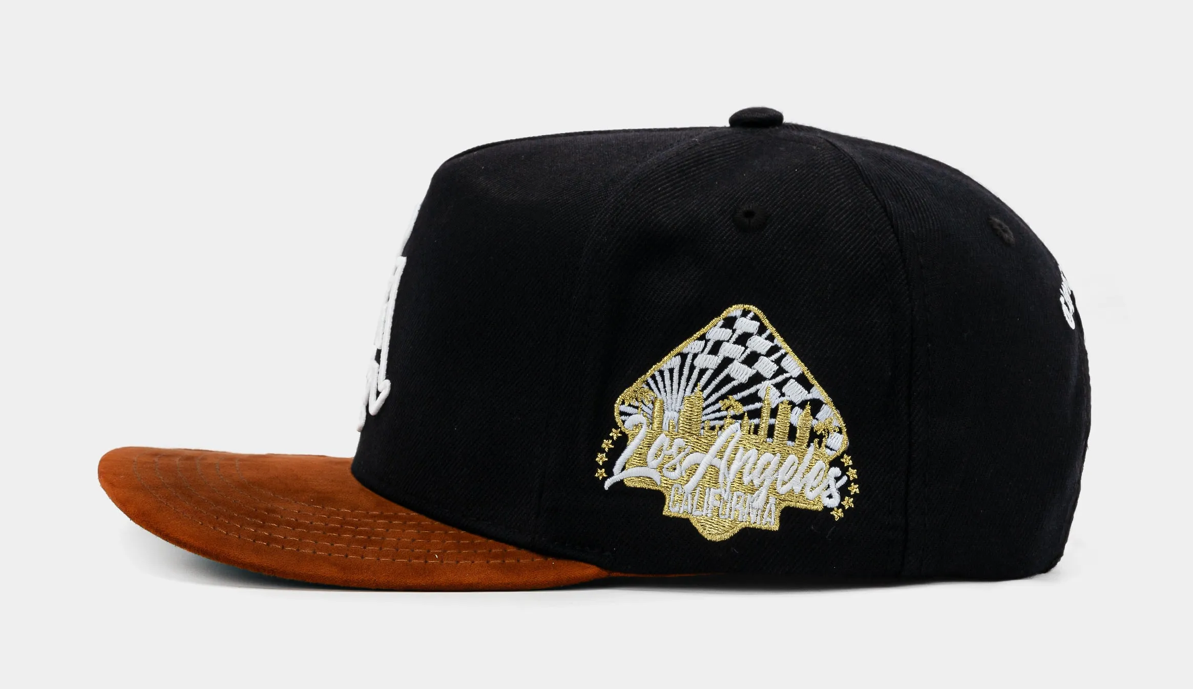 Los Angeles Dreams Dont Sleep Snapback Mens Hat (Black/Orange)
