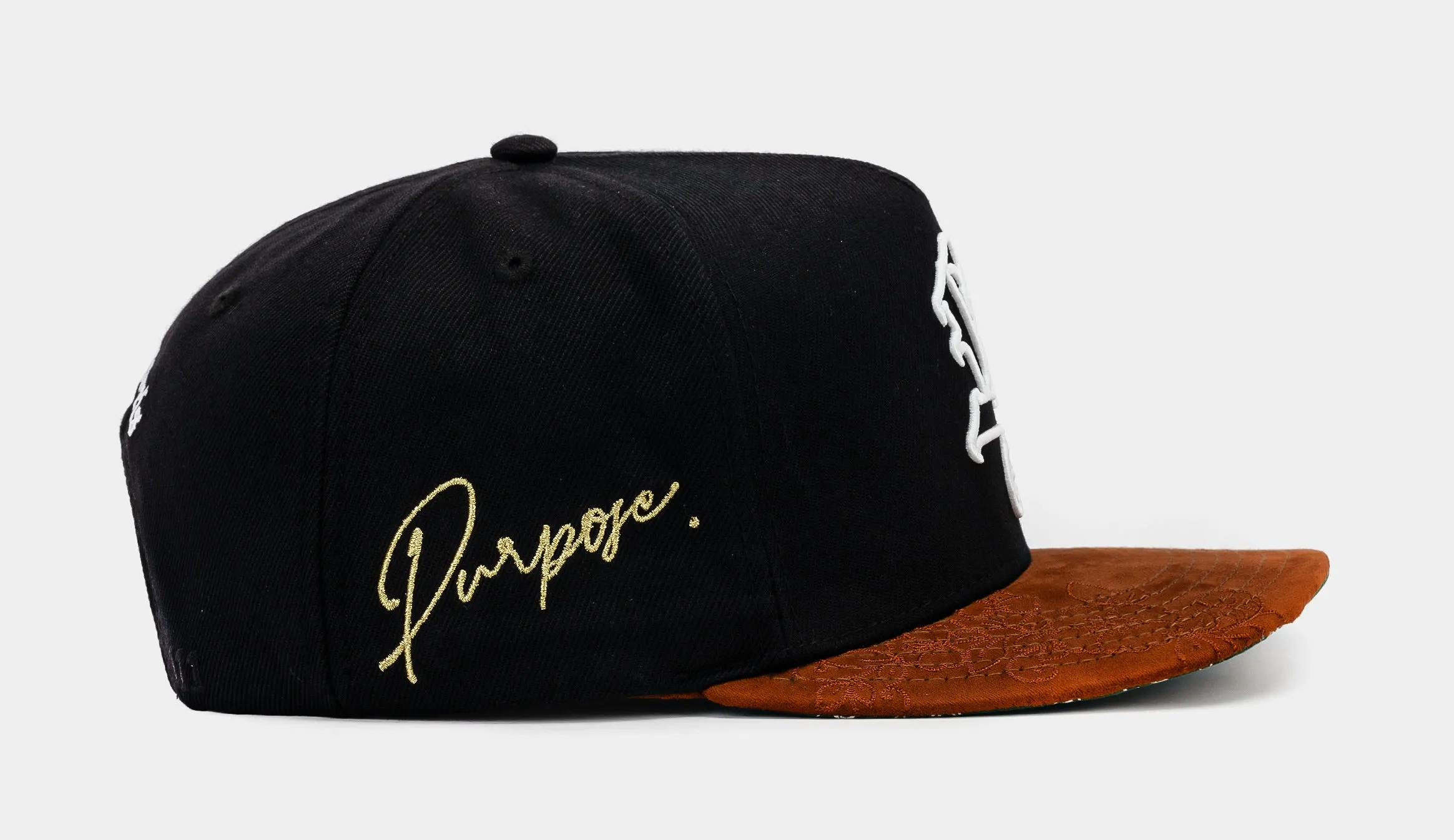 Los Angeles Dreams Dont Sleep Snapback Mens Hat (Black/Orange)
