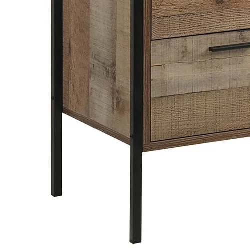 Mascot 4 Drawers Tallboy Storage Cabinet Oak Colour