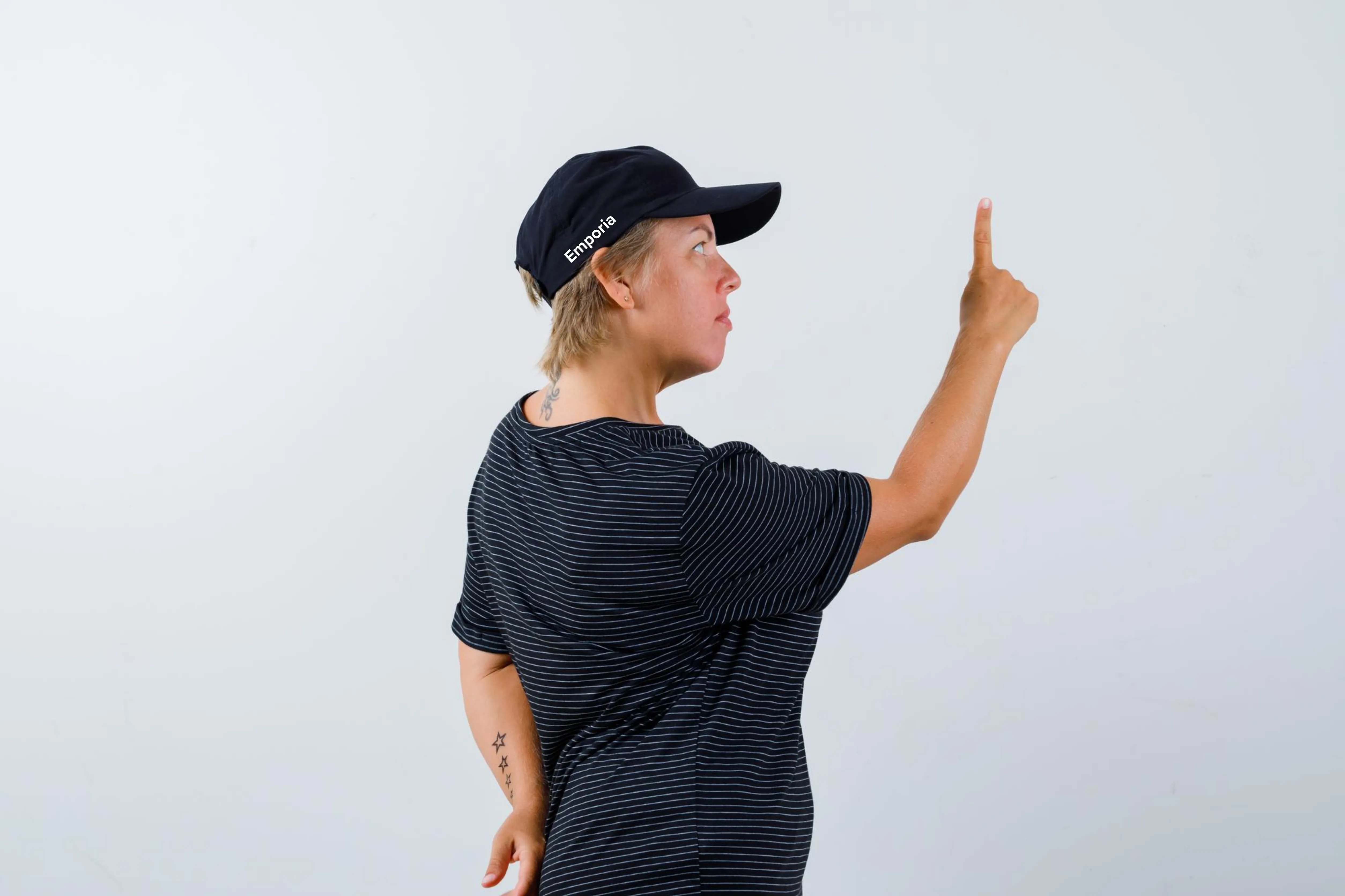 Printed Black Cap in Emporia