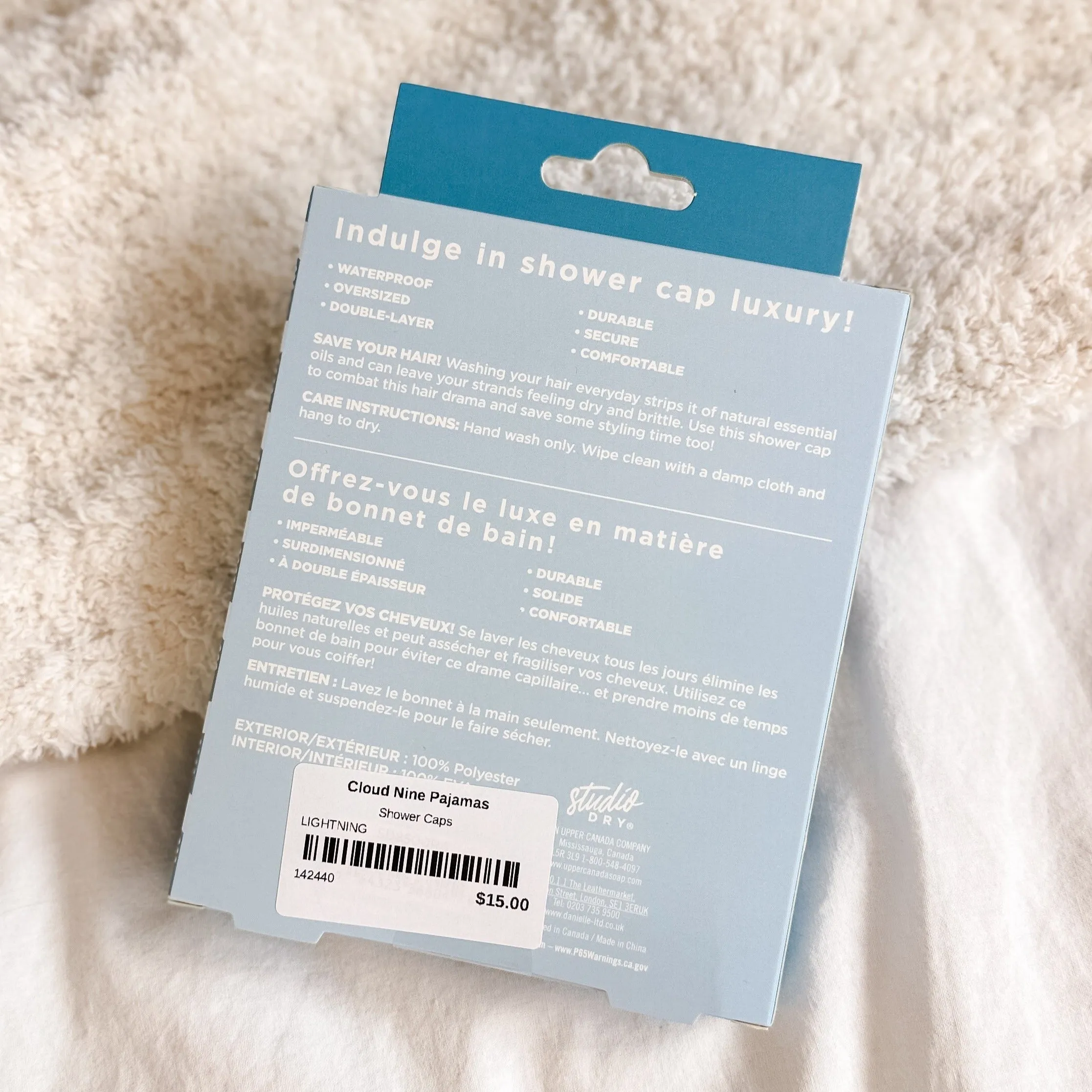 Printed Reusable Shower Cap
