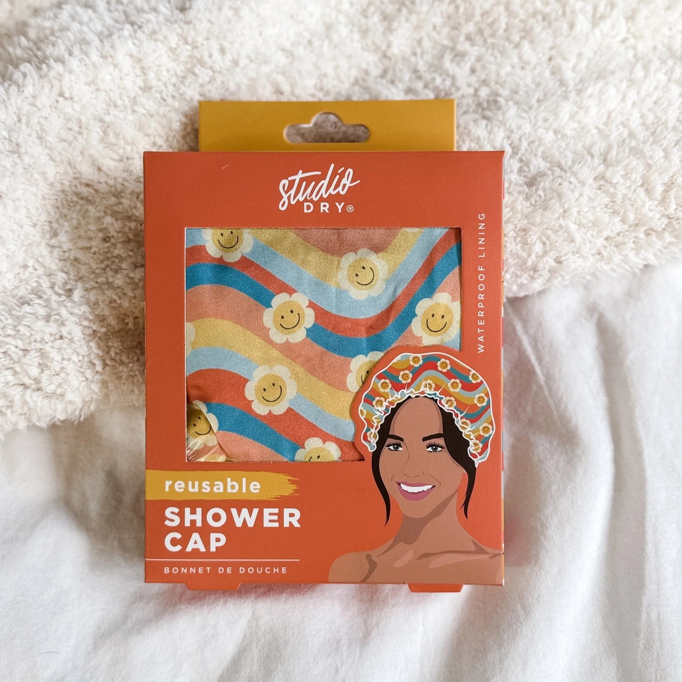 Printed Reusable Shower Cap