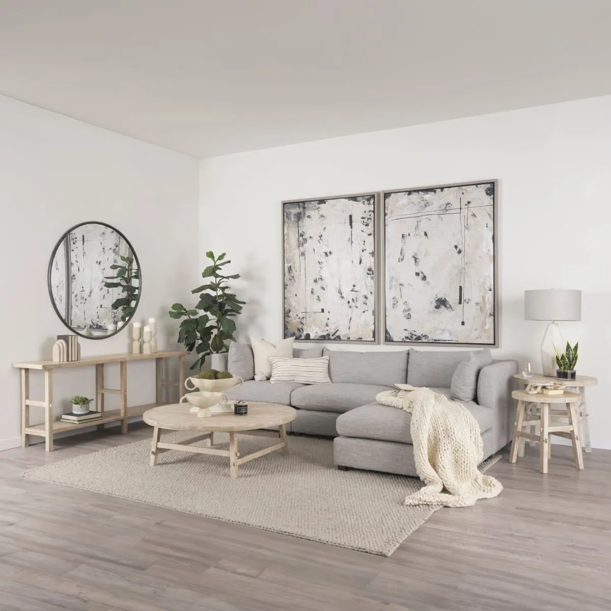 Rosie End Table Blonde Wood | Large