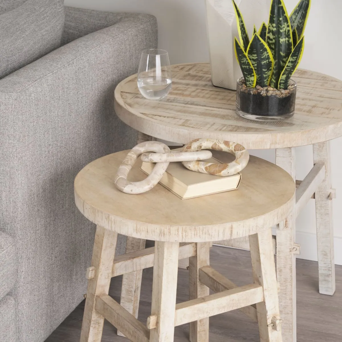 Rosie End Table Blonde Wood | Large