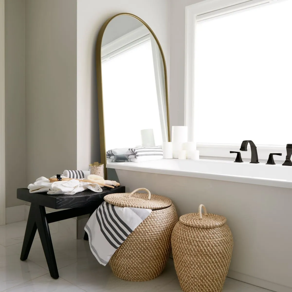 Sadie Floor Mirror Gold Metal | 76H
