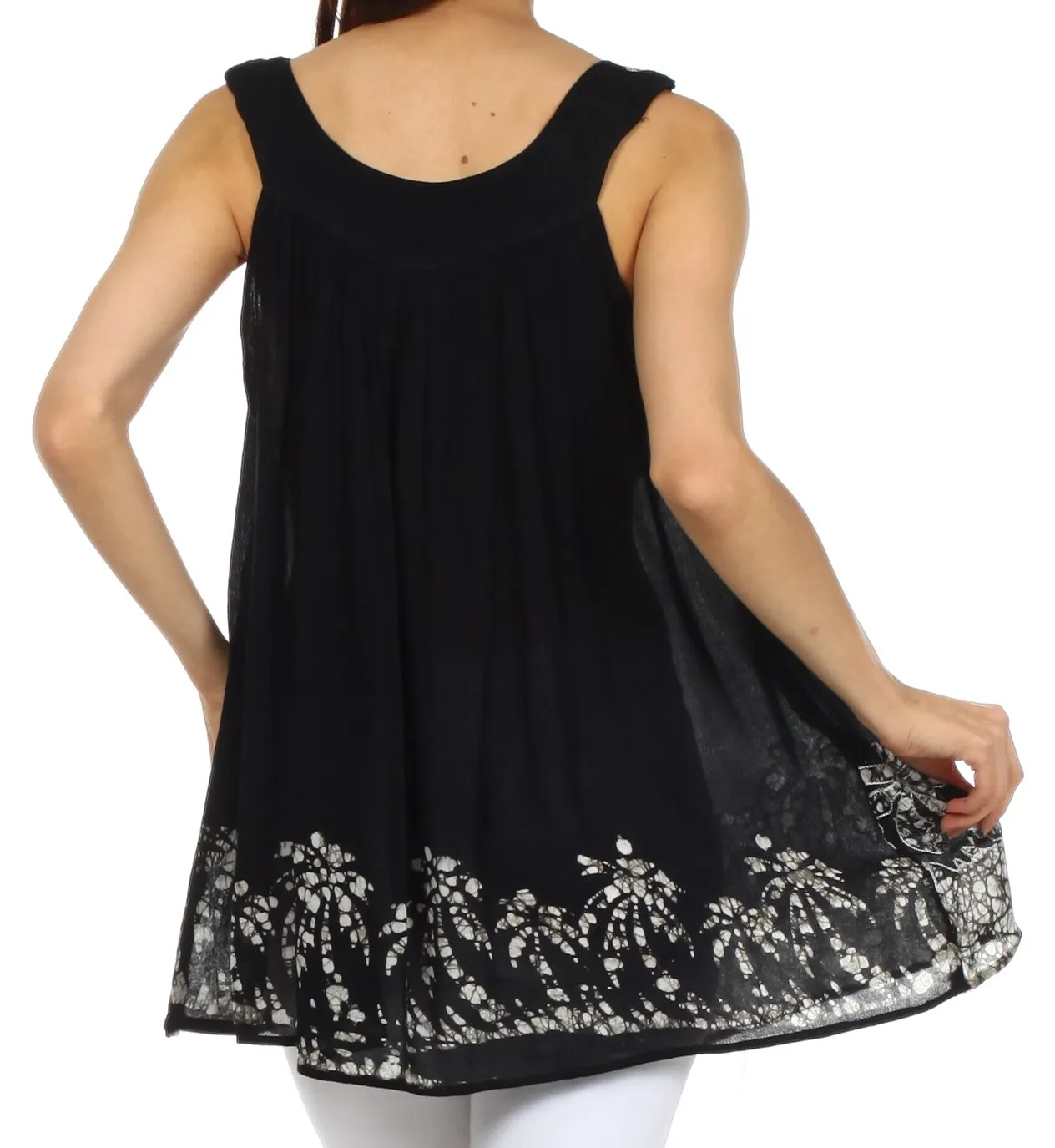 Sakkas Oasis Gauzy Crepe Sleeveless Blouse