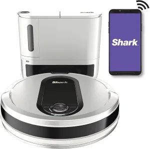 Shark IQ QR1000 Wi-Fi Robot Vacuum w/ Self-Empty Base & Self-Cleaning Brushroll (White)(Refurbished)