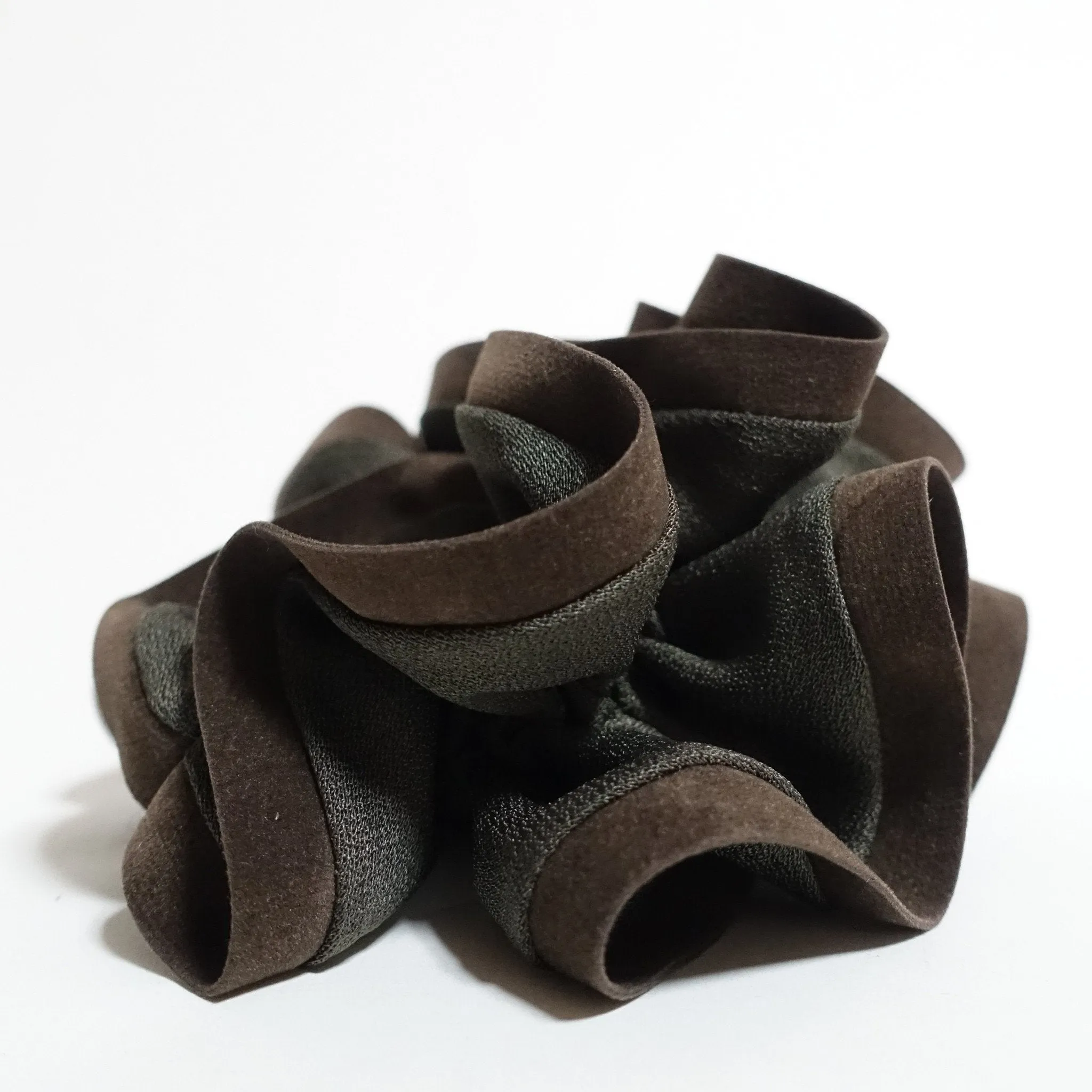 Suede Trim Solid Color Hair Scrunchies Women Hair Elastics Accessories