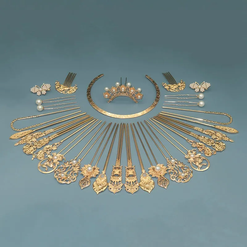 Tang Feng 唐风 Golden Age Tang Dynasty 30pc Hair Pin Set