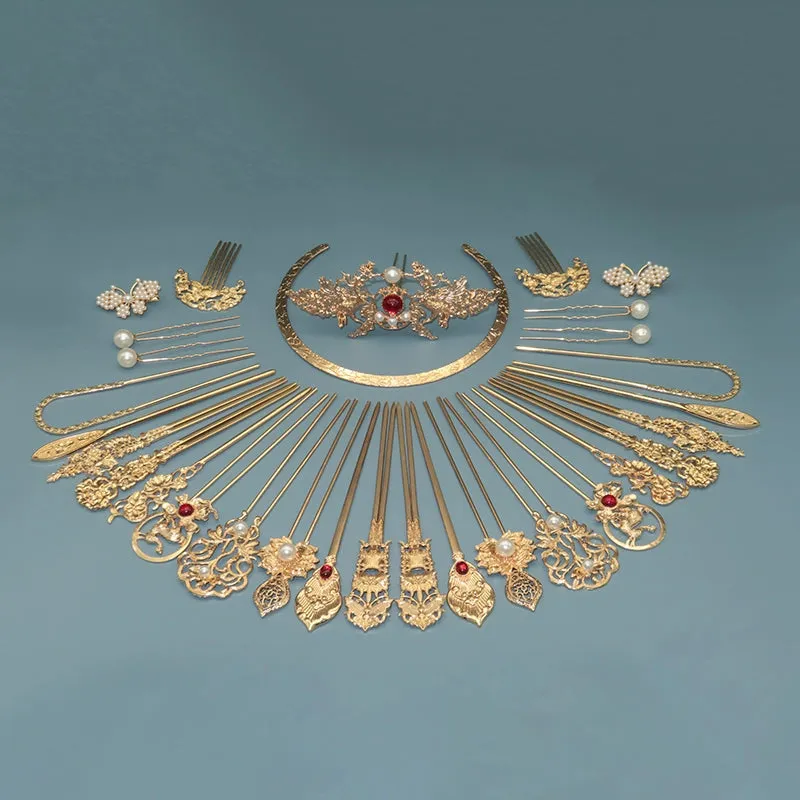 Tang Feng 唐风 Golden Age Tang Dynasty 30pc Hair Pin Set