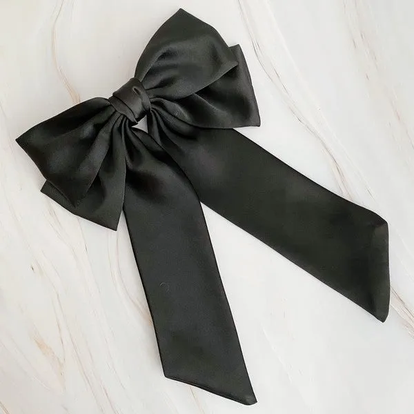 TEEK - Doubled Satin Bow Hair Clip