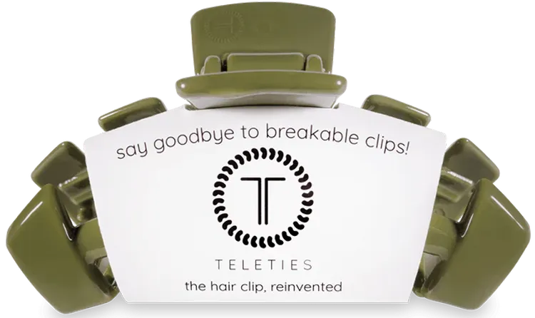 Teleties Classic Olive Hair Clip