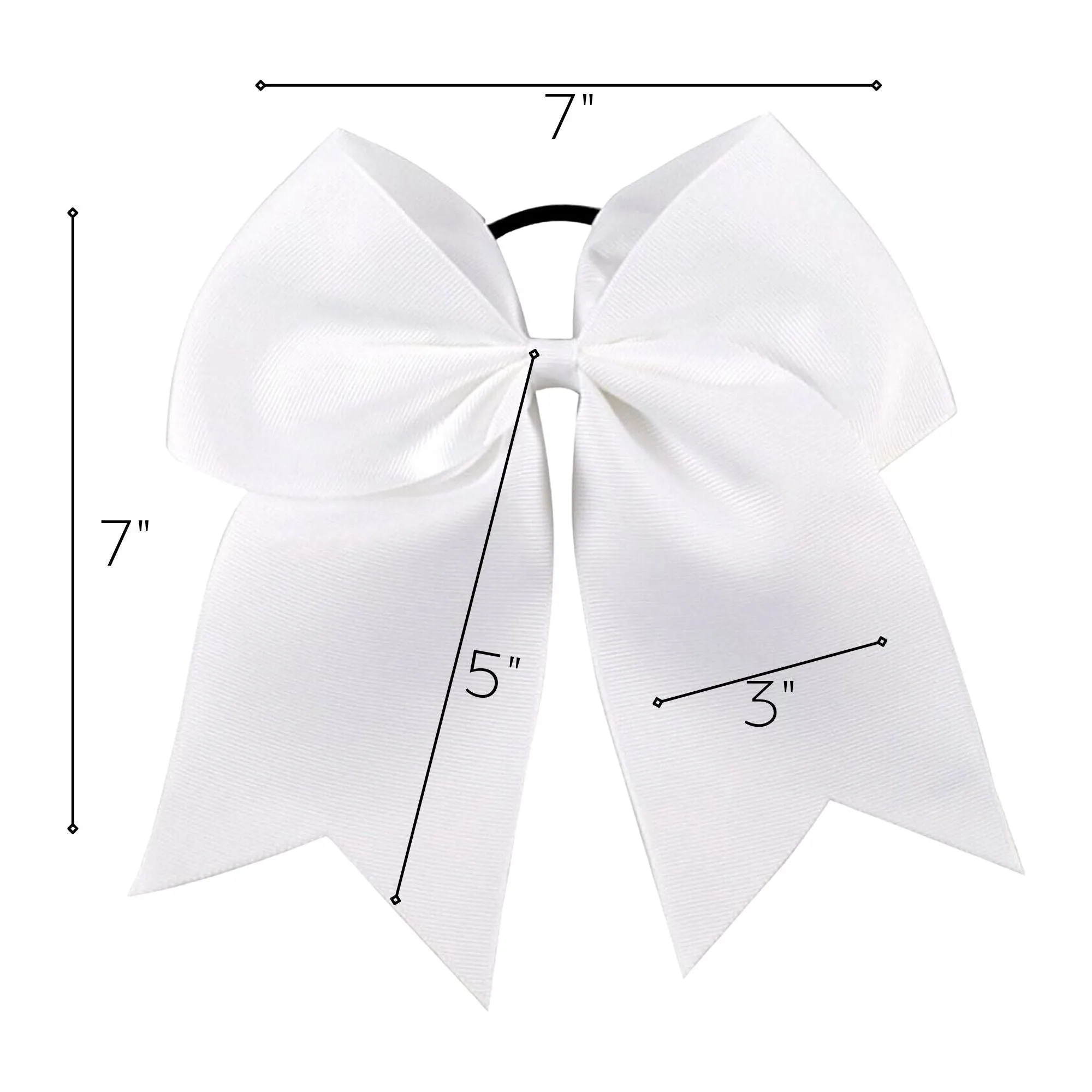 White Cheer Bows - 10 Pack