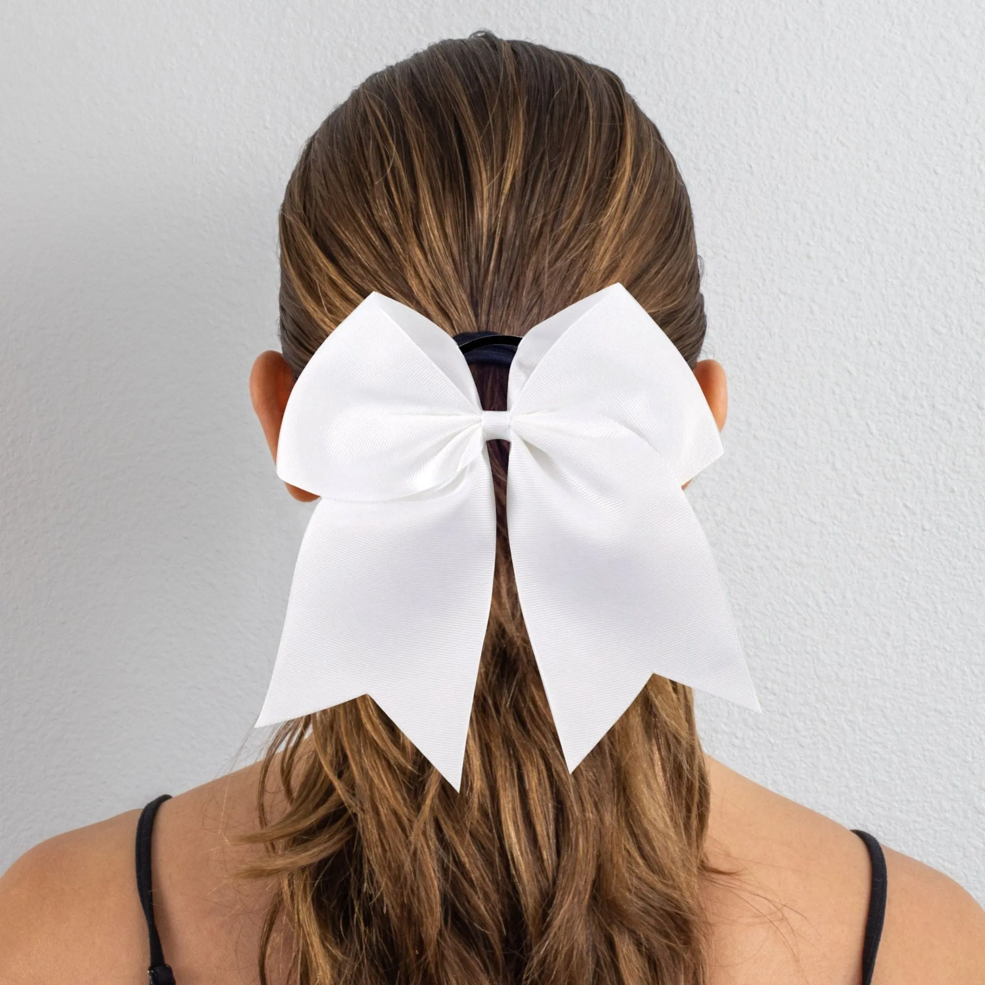 White Cheer Bows - 10 Pack