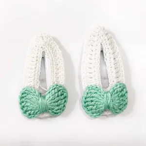 White with Green Bow